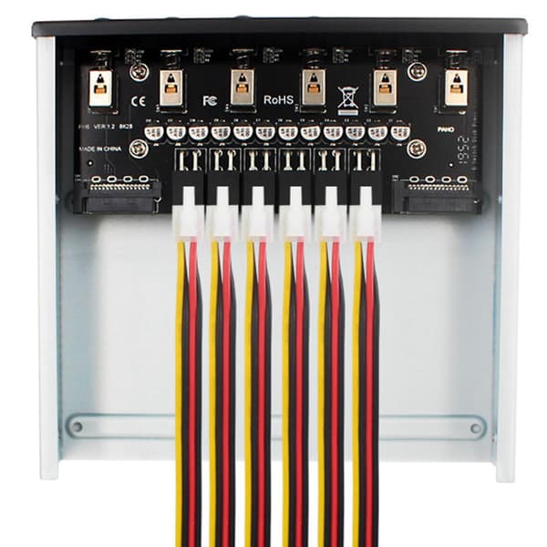 6-vägs hårddiskväljare Styrenhet Hårddisk Power för stationär datorstöd 2.5 as shown