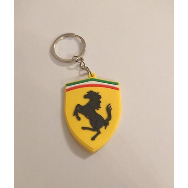 Ferrari nyckelring bil present racing nyhet nyckelring pvc mini söt gul italia