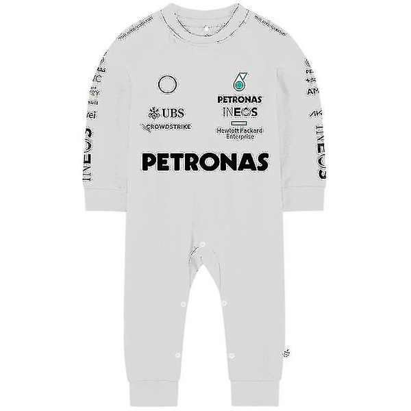 2023 F1 Ny säsong Sport Baby Jumpsuit Vår Höst Svart Bebisar Pojke Barn Romper Formula One Racing Team Nyfödd Krypdräkt Kr WCLTY-207 4T