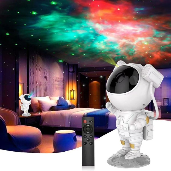 Astronaut Natlampe/Galaxy lampe - LED Projektor med fjernbetjening. 74b4