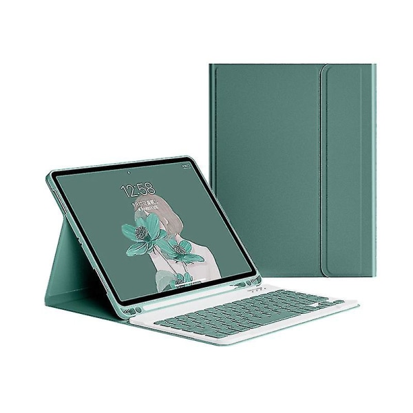 Etui med tastatur til Ipad 9,7 tommer 2017 2018 5. 6. generation Dark Green