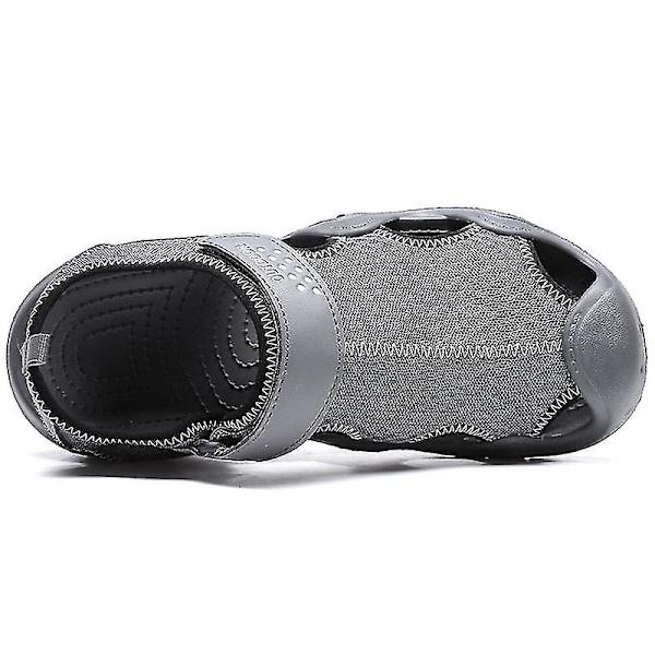 Sommar nya Crocks lätta skor för män Gray 8
