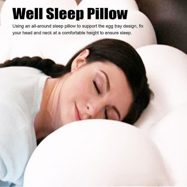 Well Sleep Kudde Andas Memory Foam All-Around Sovkudde Ergonomisk cervikal nackstödskudde white