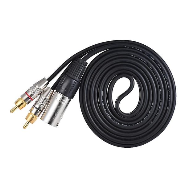 3m 1 Xlr til 2 Rca hanstik Stereo lydkabelstik Y splitter ledning A