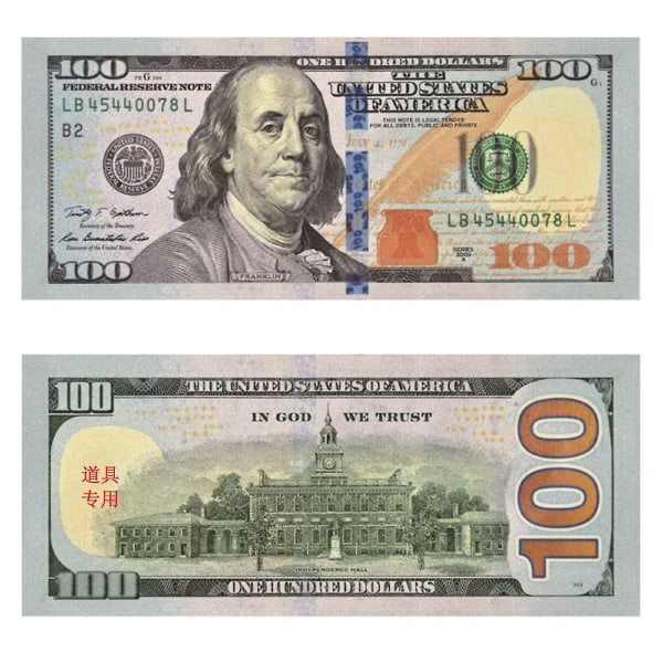 300 stk. Prop Money Dollars Replika Dollar Bill Falske Play Money Souvenirsedler Foregive dollarsedler 500PCS