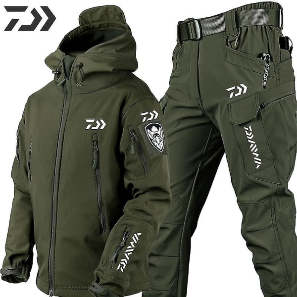 Herre taktisk vindtæt vandtæt jakke Special Forces Soft Shell fiskedragt Herre Army Combat Bukser Herre fiskejakker 3xL Jackets 08