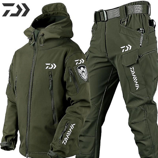 Miesten Tactical Tuulenpitävä Vedenpitävä Takki Special Forces Soft Shell -kalastuspuku Miesten armeijan taisteluhousut Miesten kalastustakit 3xL Jackets 06