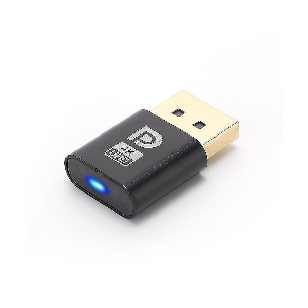 4k Displayport Dummy Plug Dp Virtual Display Adapter Edid Headless Ghost Emulator til pc-grafik V Black