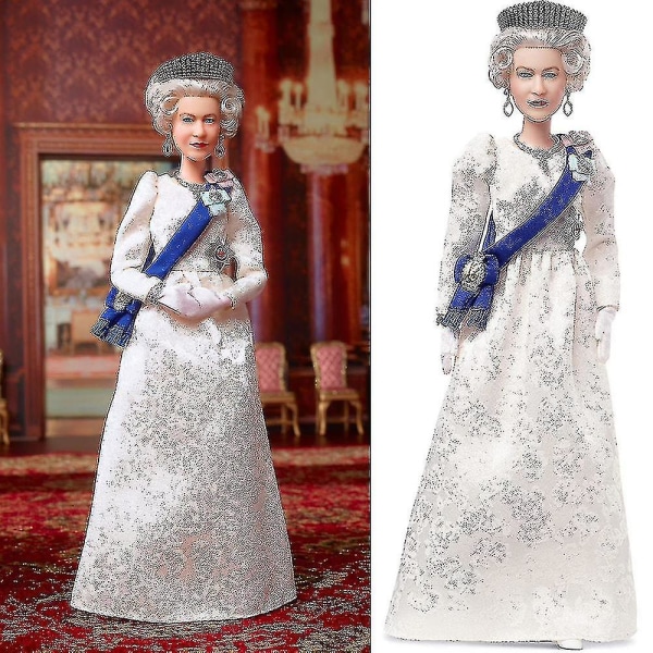 Dronning Elizabeth Ii Platinum Jubilee Barbie Doll Royalty Monarchy Figur Legetøj Julegave