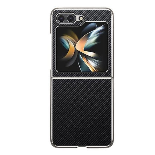 Ylellinen hiilikuitupinnoitettu iskunkestävä ohut case Samsung Galaxy Z Flip 5:lle Silver