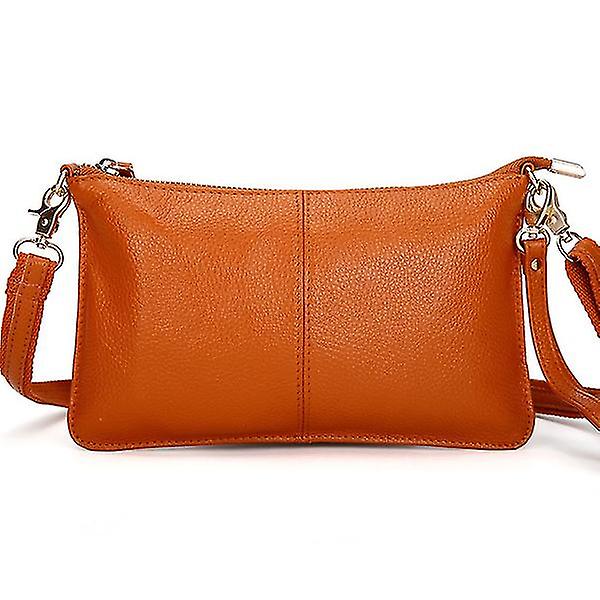 Mini handväskor i äkta läder för kvinnor Dark Orange