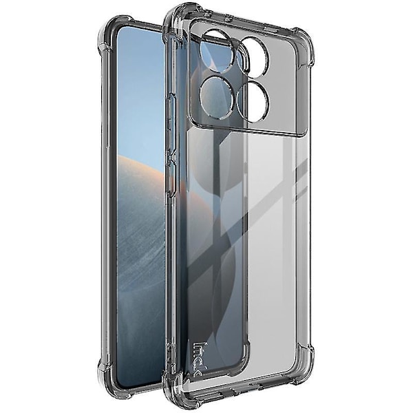 IMAK til Xiaomi Poco X6 Pro 5Gmi K70E 5G klart etui Stødsikker TPU telefoncover Transparent Style A Xiaomi Poco X6 Pro 5G