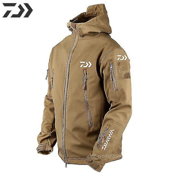 Miesten Tactical Tuulenpitävä Vedenpitävä Takki Special Forces Soft Shell -kalastuspuku Miesten armeijan taisteluhousut Miesten kalastustakit xxL Jackets 08