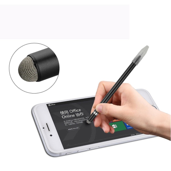 Hmwy-universal Telefon Tablet Touch Screen Pen Tegne Stylus Til Android Iphone Ipad Black