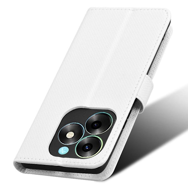 Til Itel S23+ S681l Taske Pung Pu Læder Stand Diamond Texture Telefon Cover White