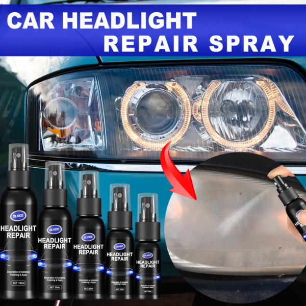 OUHOE auton ajovalojen korjausspray - ajovalojen kiillotusaine naarmujen  poistoon ja kunnostukseen e719 | Fyndiq