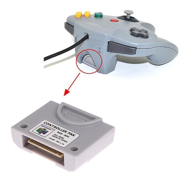 1 stk Hukommelseskort Nintendo 64 Controller N64 Controller Pack Udvidelseshukommelseskort One Size