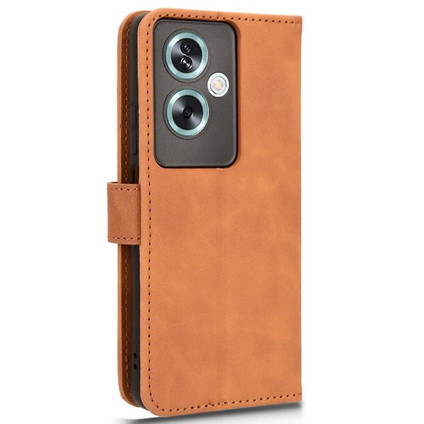 Til Oppo A79 5g / A2 5g Case Stand Wallet Phone Lædercover Brown