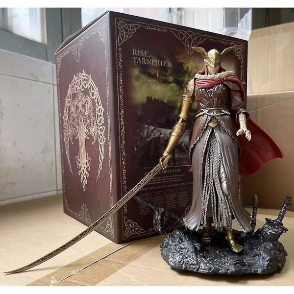 Elden Ring Valkyrie Figur Malenia Blade Of Miquella Boss Marika Figurine Dark Souls Series Pvc Collection Staty Modell Leksak Present Elden Ring Valkyrie nobox