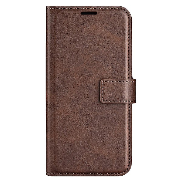 Til Motorola Moto G24 4G magnetisk telefontaske PU Læder Pung Style Cover Brown