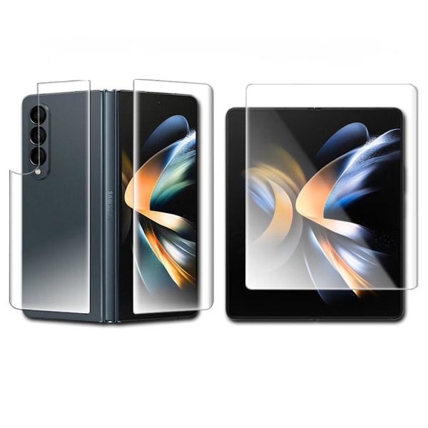 För Samsung Galaxy Z Fold 5 skärmskydd, innerskärm flexibel film + skärmskydd på baksidan + sidoskärmsskydd Z Fold 5 tillbehör 1 pcs