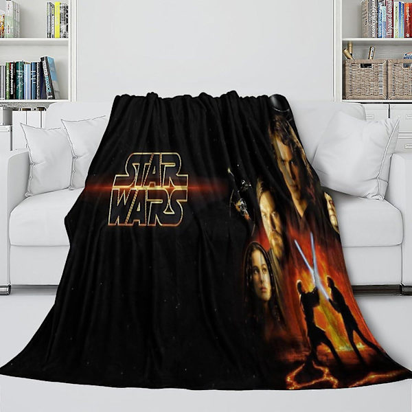 Star Wars 3d filt Super Ultra Mjuk flanell fleece filt Kast Fluffig Varm Mysig Flanell Mikrofiber Resefilt för säng och soffa Lätt Thr 80x60in 200x150cm
