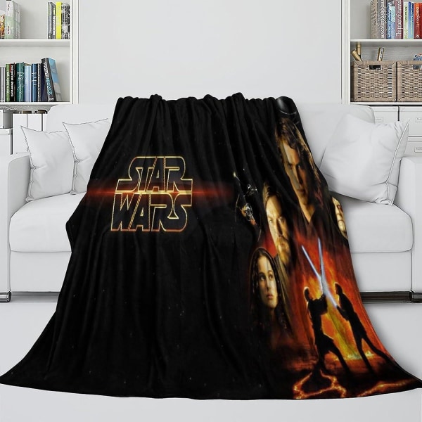 Star Wars 3d tæppe Super ultra blødt flannel fleece tæppe Kast Fluffy Varm Hyggeligt flannel mikrofiber rejsetæppe til seng og sofa Letvægts Thr 50x40in 125x100cm