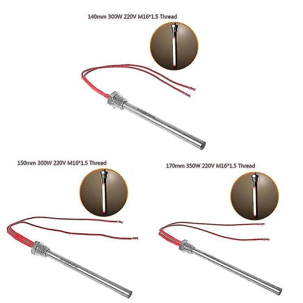 350w 220v Tändstift Hot Rod Pelletskamin 10*140/150/170mm M16*1,5 10x140mm / 10x150mm / 10x170mm -xx C