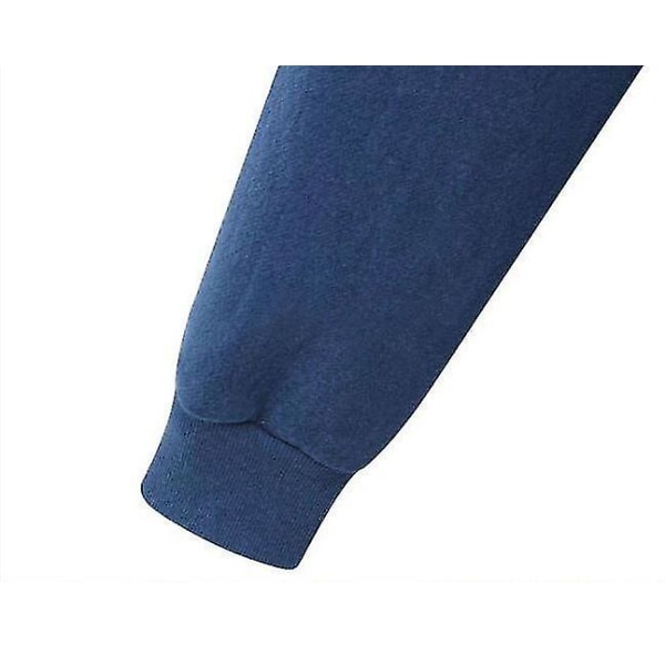 Naisten casual vetoketjullinen fleecehupparit Tunika collegepaita pitkä takki C Blue 2XL