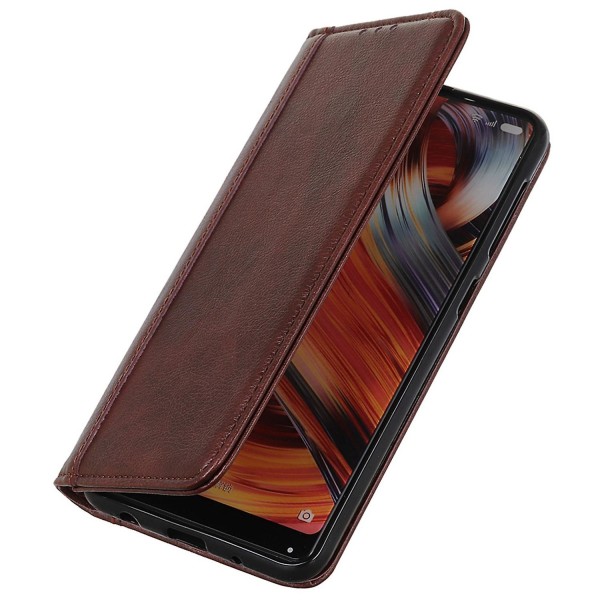 För Xiaomi Redmi Note 13 4G Cover Split Läder Litchi Texture Phone case Brown