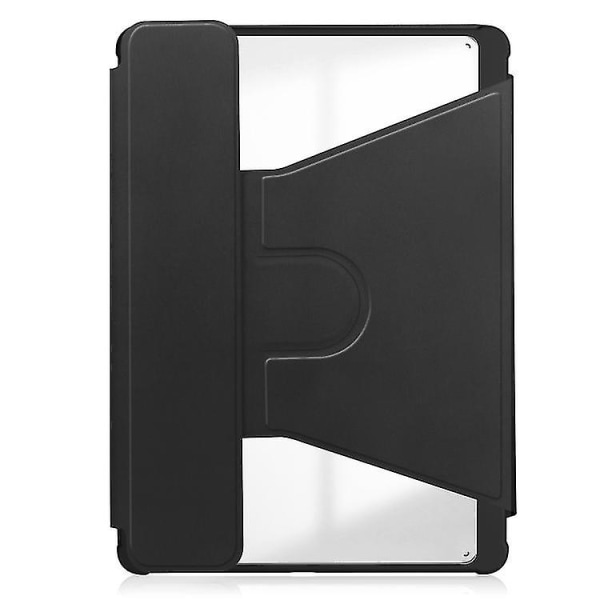 För Samsung Galaxy Tab A9+ 360 Rotation Transparent Smart case med tangentbord Black