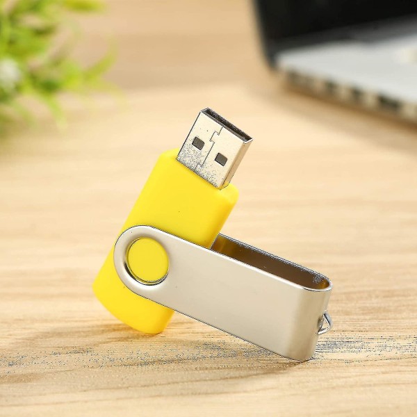 10-pack USB minnen USB 2.0 tumenhet Bulk-pack Snurrbar Memory Stick Vik lagring Jump Drive Zip Drive 10 Pack Yellow 4GB