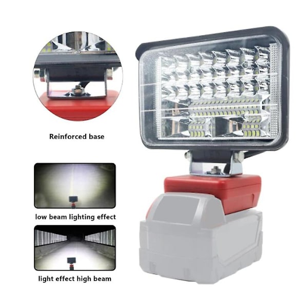 3/4/5/8 tum elektrisk led för Milwaukee M&18 18v Li-ion batteri Bärbar lampa inomhus utomhus Spotlight Belysning Arbetsljus 8 inches