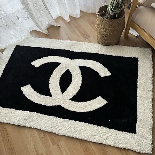 CC Letter Matta Imitation Cashmere Sängmatta Spegel Frammatta Vardagsrum Soffa Matta 60*90cm