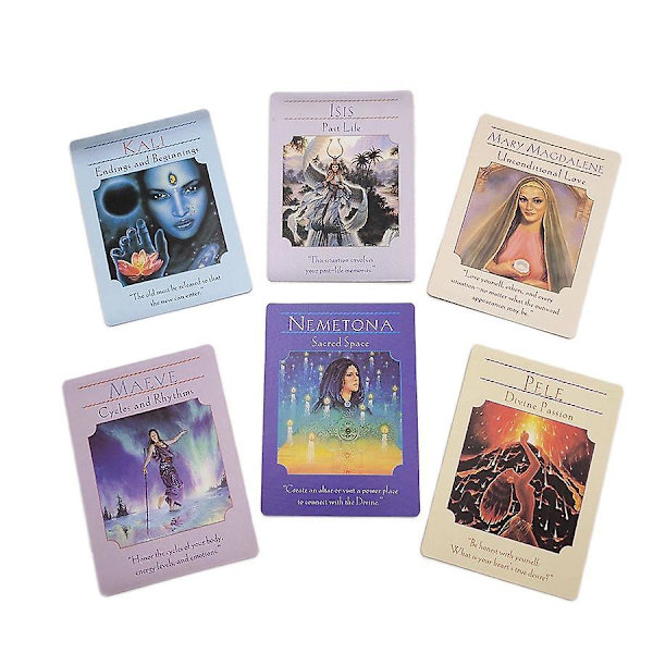 Goddess Oracle Cards 44 Cards Fate Divination Tarot Card Deck For Voksne Børn Familie Ven Fest Underholdning Brætspil Shry Oracle Cards