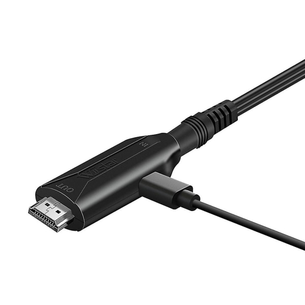 Wiistar-kompatibel PS2 till HDMI-kompatibel Audio Video Converter Adapter-m
