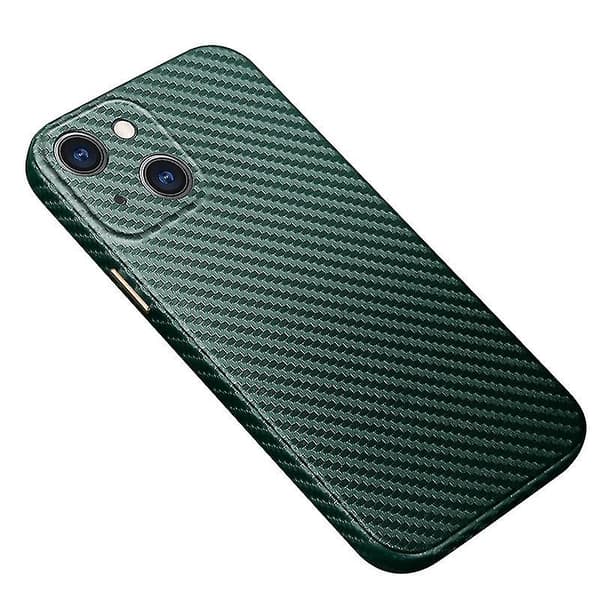 Carbon Fiber Bagcover Til Iphone 13 Mini Green