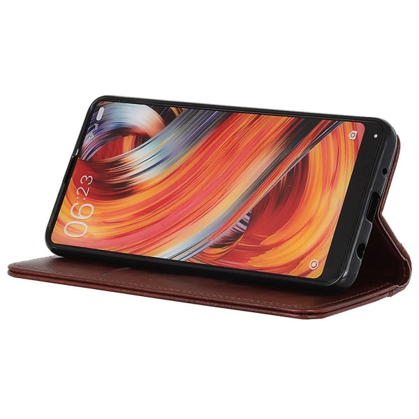 För Xiaomi Redmi Note 13 4G Cover Split Läder Litchi Texture Phone case Brown