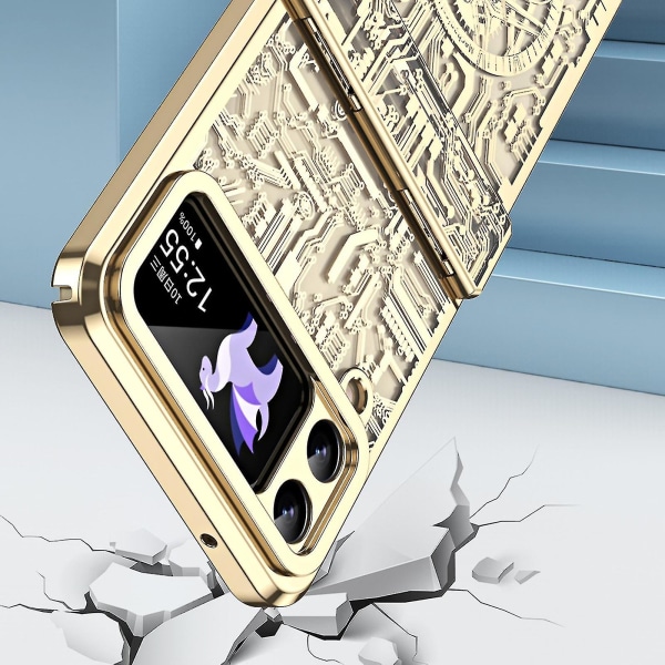 Galaxy Z Flip 5 Case, Samsung Z Flip 5 Case Saranasuoja Iskunkestävä Case Galaxy Flip 5 5g silver