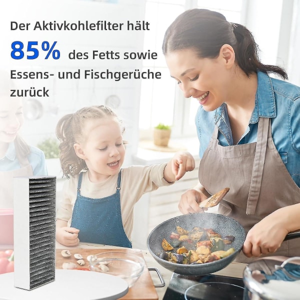 4 stk aktivt kulfiltre til emhætte Siemens Hz9vrcr0 17004796 / Bosch Hez9vrcr0 17004805 / Neff Z821vr0 17004806 / Gaggenau Ca282111