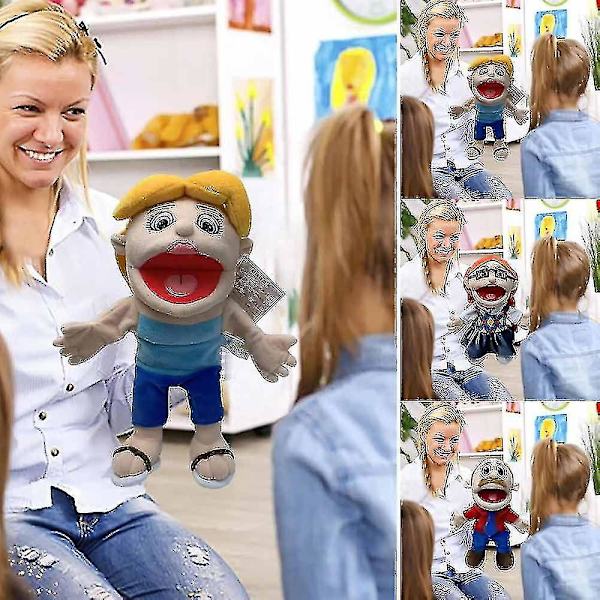 Docka mjuk plysch leksak Handdocka busdocka med arbetande mun A