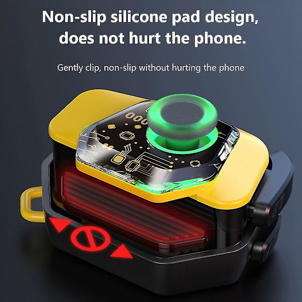 Bluetooth 5.0-spelkontroller kompatibel med Pubg Mobile Phone Gaming Trigger Gamepad Joystick Auxiliary Artif YellowBlack