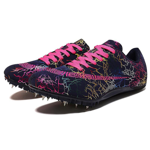 Herre atletiksko Spikes Track Race Jumping Sneakers Professionelle Running Nail Spikes Sko Hj259 Black 43