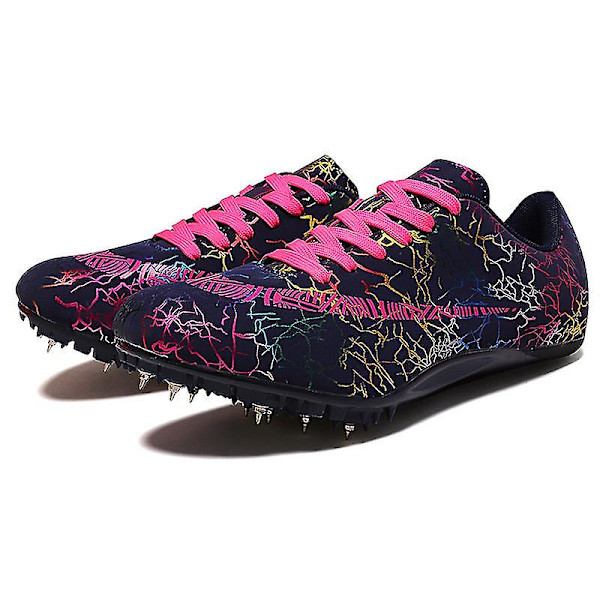 Herre atletiksko Spikes Track Race Jumping Sneakers Professionelle Running Nail Spikes Sko Hj259 Black 44