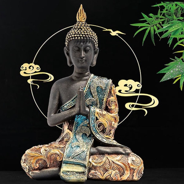 Buddha Statue Thai Skulptur Håndlavet Buddhistisk Hindu Feng Statue Meditation Hjem Dekoration Eller Navn