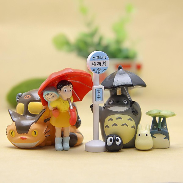8 st/ set Tecknad figur Hög Simulerad Härlig PVC Studio Ghibli Min granne Totoro Action Figur Leksak Födelsedagspresenter 8pcs