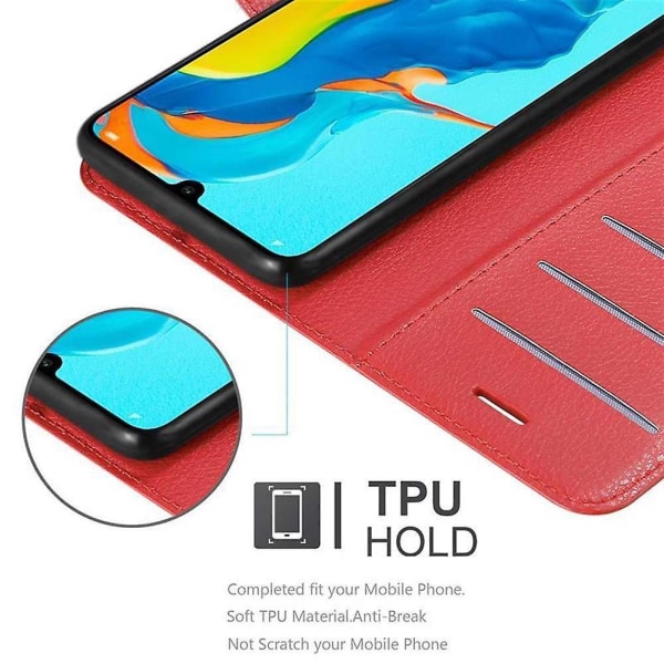 Huawei P30 LITE Handy Hülle Cover Case - mit Kartenfächer und Standfunctionn CARMINE RED P30 LITE