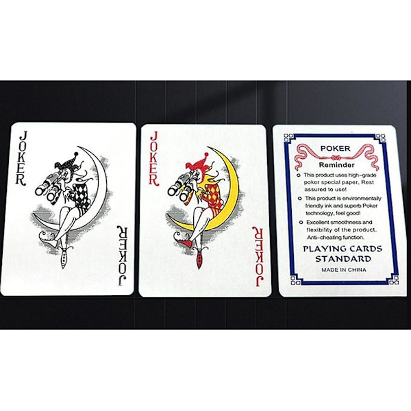 12 pakkaiset korttipelit 54 tavallista indeksipokeripelikorttia 6 sinistä ja 6 punaista, sileä kartonkikorttia, täydellinen juhliin (6.3 * 8.
