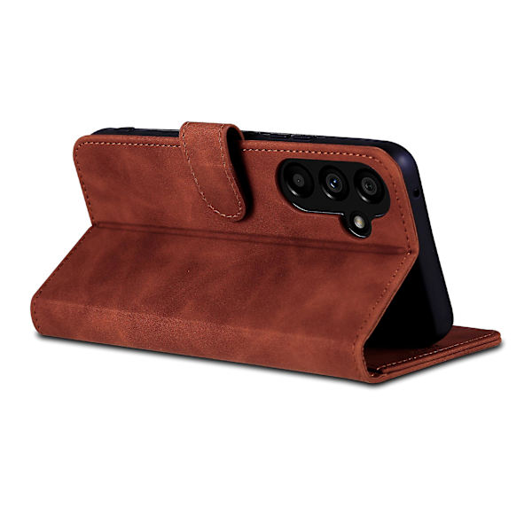Samsung Galaxy A55 5G Case Lompakon puhelimen cover Magneettinen lukko Brown