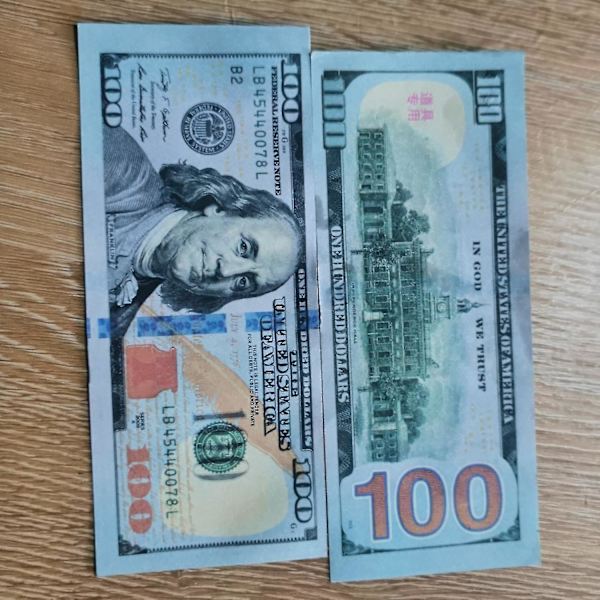 300 kpl Prop Money Dollars Replica Dollar Seteli Fake Play Money Matkamuisto Seteli Teeskentele Dollarin Seteleitä 500PCS
